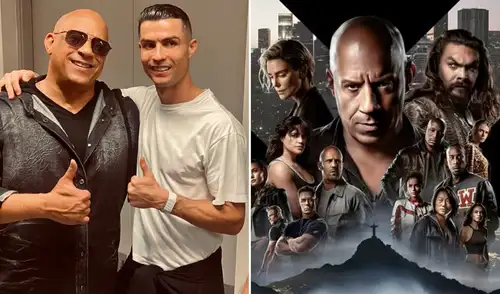 Vin Diesel y Cristiano Ronaldo juntos en 'Rapley du. Foto: composición LR/difusión Vin Diesel y Cristiano Ronaldo