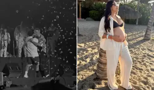 Ricardo Mendoza y su revelación de género de su primer bebé. Foto: composición LR/difusión Ricardo Mendoza y su babyshower