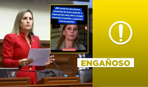 Video es del 9 de agosto de 2023, no del 2025. Foto: composición LR/Congreso del Perú/capturas de pantalla Maricarmen Alva llora por expulsión de Acción Popular de las elecciones 2026