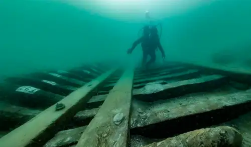 Un naufragio fue descubierto a cerca a las ruinas del Templo de Isis en Egipto. Foto: Christoph Gerigk/Franck Goddio/Fundación Hilti Un naufragio fue descubierto a cerca a las ruinas del Templo de Isis en Egipto.