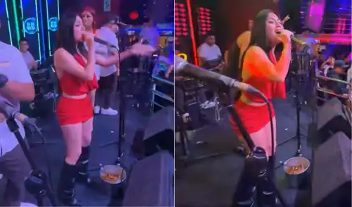 Milenka Nolasco estuvo como artista invitada en un concierto de cumbia. Milenka Nolasco estuvo como artista invitada en un concierto de cumbia.