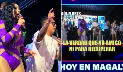 Christian Cueva y Pamela Franco se presentaron en una discoteca en Chiclayo. Foto: composición LR/difusión Christian Cueva y Pamela Franco