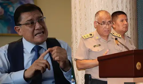 El fiscal superior Jorge Chávez Cotrina exige a la Policía Nacional mayor operatividad en la captura del exgobernador del Callao, Ciro Castillo. Foto: composición LR El fiscal superior Jorge Chávez Cotrina exige a la Policía Nacional mayor operatividad en la captura del exgobernador del Callao, Ciro Castillo.