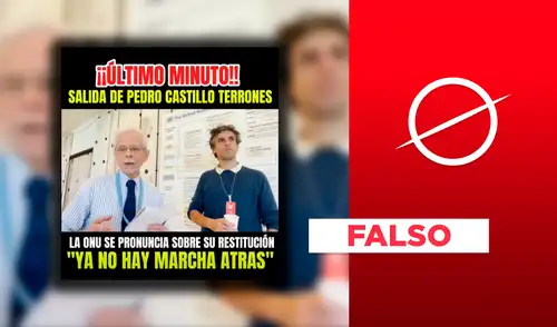 Es falso que la ONU se pronunció a favor de la liberación y restitución de Pedro Castillo