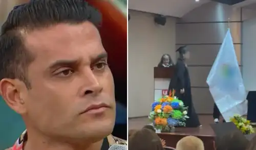 Christian Domínguez se ausentó en la graduación de su hija. Foto: composición LR/difusión Christian Domínguez y su hija