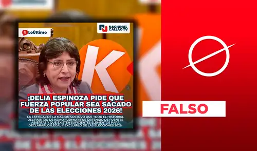 Delia Espinoza no pidió excluir a Fuerza Popular de las Elecciones Generales 2026 en diciembre de 2025