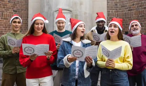 tarjeta navideña acompañada de un mensaje