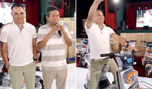 Deyvis Paredes lloró al tener su propia moto gracias a La Bella Luz.