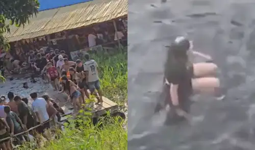 Una balsa flotante colapsó en Requena, Loreto, con más de 2.000 personas a bordo durante un paseo turístico. El incidente ocurrió en el Lago Avispa.