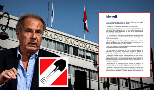IDC cuestiona que el JNE haya retirado a Acción Popular  de las elecciones presidenciales.