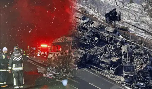 Dos muertos y 26 heridos tras choque múltiple en la autopista Kan-etsu, en Gunma, Japón.
