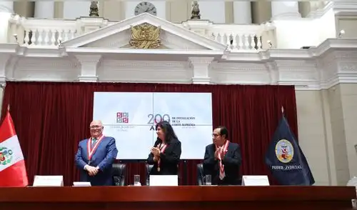 César San Martín se despide de la Corte Suprema. Foto: Poder Judicial