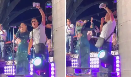 López no pasó desapercibida y lanzó una irónica mención sobre la deuda que Cueva mantiene con su familia.