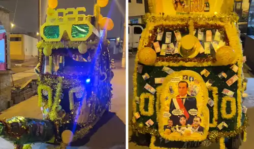 Mototaxista peruano sorprende con mototaxi decorada para el 2026