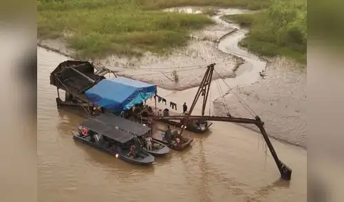 Mineria ilegal en Tambopata. Foto: Mindef