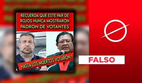 Es falso que los muertos votaron en las Elecciones Generales 2021: rumor fue desmentido por la ONPE