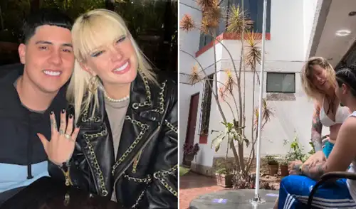 Leslie Shaw y su novio