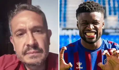 Franco Velazco defendió el fichaje de Sekou Gassama por parte de Universitario. Foto: composición LR/ Tiempo Crema/ X Franco Velazco defendió el fichaje de Sekou Gassama por parte de Universitario. Foto: composición LR/ Tiempo Crema/ X