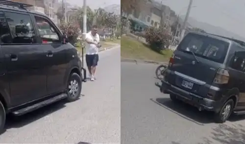 Menor de edad es atropellado por un vehículo en vía pública.