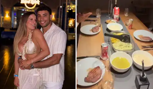 Alejandra Baigorria y su esposo Said Palao pasaron el Año Nuevo en Suiza.