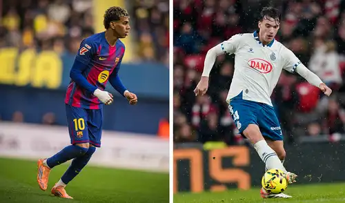 El partido entre culés y pericos se jugará en el RCDE Stadium. Foto: composición de LR/FC Barcelona/RC Espanyol