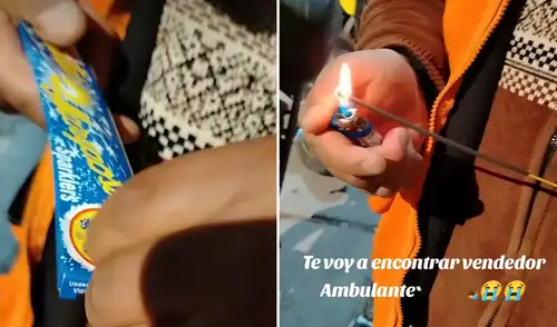 Joven peruano se lleva una sorpresa al comprar luces de bengala que resultan ser incienso