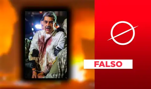 Fotografía de Nicolás Maduro aparentemente herido tras su captura en Venezuela fue generada con IA. Fotografía de Nicolás Maduro aparentemente herido tras su captura en Venezuela fue generada con IA.