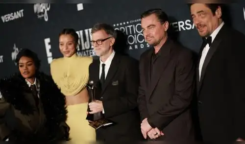 Teyana Taylor, Chase Infiniti, Paul Thomas Anderson, Leonardo DiCaprio y Benicio del Toro.