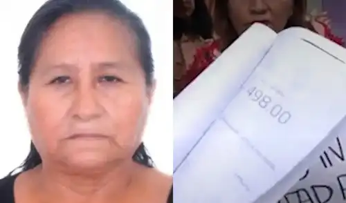 Adulta mayor fue detenida por efectivos de la PNP por presuntamente tener una cuenta que recibía dinero producto de las extorsiones.