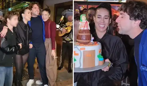 Antonio Pavón, su novia e hijo