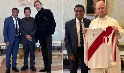Teófilo Cubillas, Ricardo Gareca y Edwin Oviedo se reencontraron para reunirse con el papa León XIV. Teófilo Cubillas, Ricardo Gareca y Edwin Oviedo se reencontraron para reunirse con el papa León XIV.