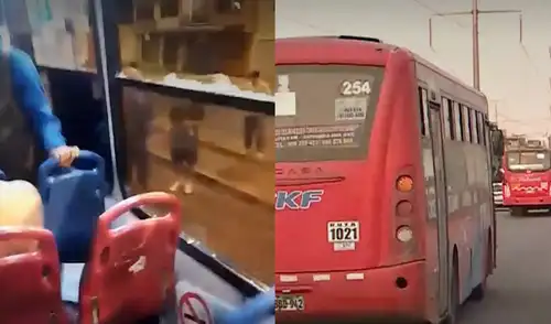 Ambulante resulta herida dentro de bus de El Rápido. Foto: composición LR Ambulante resulta herida dentro de bus de El Rápido.