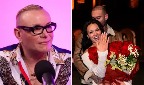 Carlos Cacho felicitó a Jota Benz y Angie Arizaga por su compromiso. Foto: Composición LR/YouTube/Instagram. Carlos Cacho felicitó a Jota Benz y Angie Arizaga por su compromiso