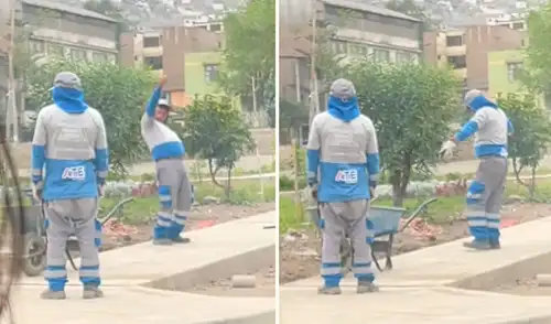 Trabajador municipal de Ate se viraliza bailando tunantada con energía en un parque