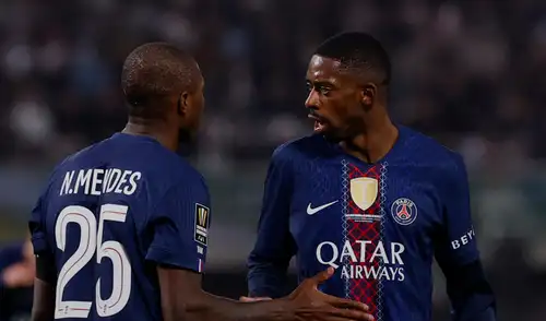 Nuno Mendes y Ousmane Dembélé
