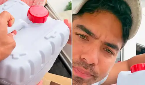 El extranjero mostró su sorpresa al notar que en Perú las galoneras de plástico se desechan, una vez terminado el producto que almacenan. La reacción de sorpresa del visitante generó una ola de comentarios en TikTok.