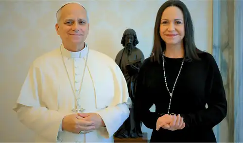 Vente Venezuela confirma reunión entre María Corina Machado y el papa León XIV.