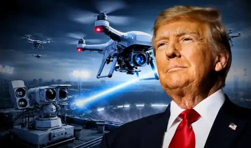 Donald Trump invertirá 115 millones en tecnología antidrones para la Copa Mundial 2026.