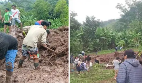 La familia y un trabajador de la zona de Chanchamayo murieron sepultados por un huaico.