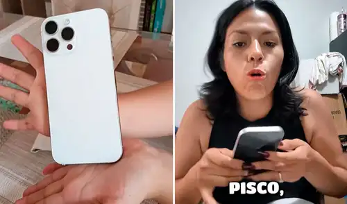 “Son celulares míos, usados. Este celular se va a Pisco”, se le oyó decir a la creadora de contenidos en los primeros segundos del clip de TikTok.