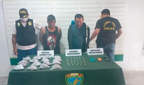 Los detenidos se dedicaban a la venta de droga al menudeo en Iquitos. Foto: PNP