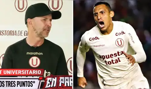 Javier Rabanal destacó a Álex Valera por su desempeño en Universitario. Foto: Composición LR/TV Perú Deportes