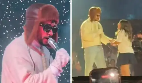 Fan peruana sorprende a Bad Bunny durante su concierto en Lima