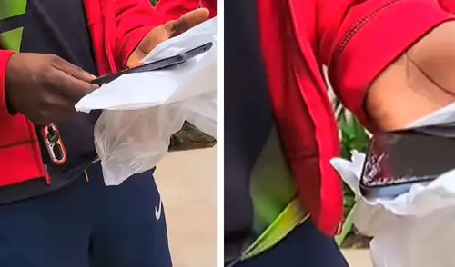 “Así me dieron el teléfono. La muchacha que lo encontró en la parte trasera tirado", señaló la taxista.