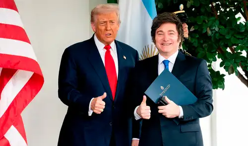 Milei participará de la ceremonia de Firma del Consejo de Paz. Foto: AFP