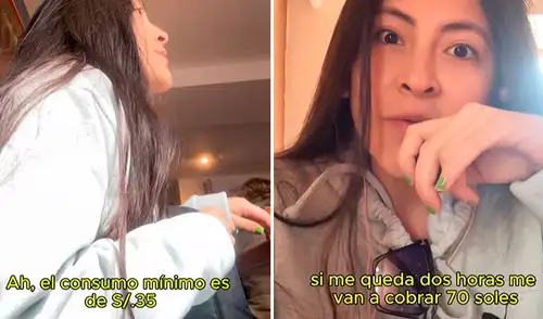 “Nunca he visto una cafetería que me quiera cobrar 35 soles mínimo por una hora allí”, señaló la joven.