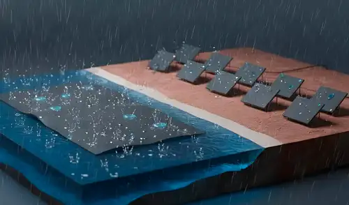 China crea un sistema capaz de convertir las gotas de lluvia en electricidad.