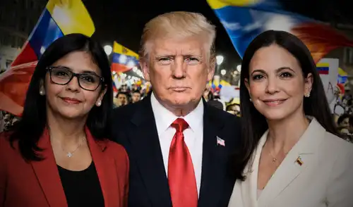 Donald Trump descartó la intervención de María Corina Machado en la transición y respaldó el interinato de Delcy Rodríguez.