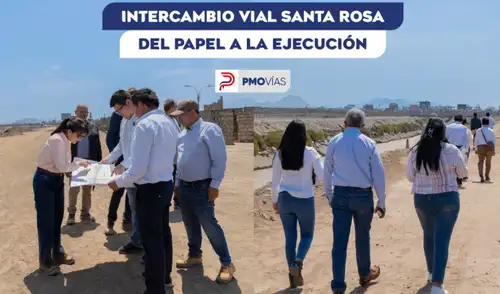 El Intercambio Vial Santa Rosa, una obra clave para el acceso al Aeropuerto Internacional Jorge Chávez. Fuente: Difusión.