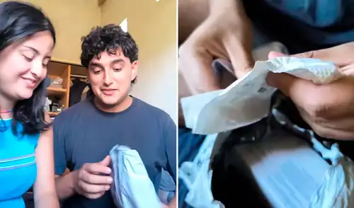 Al abrir la bolsa, la pareja encontró artículos totalmente diferente a su pedido de Temu.